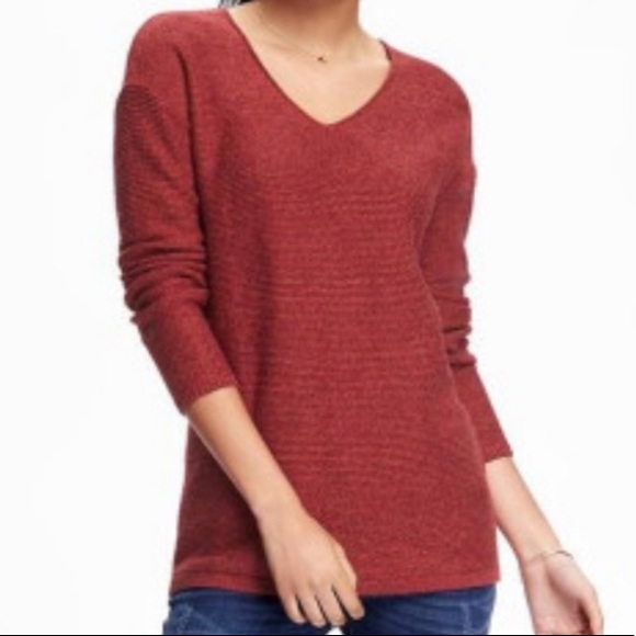 ⚡️5/$15⚡️ Old Navy | Orange/Burgundy Sweater - Picture 1 of 10